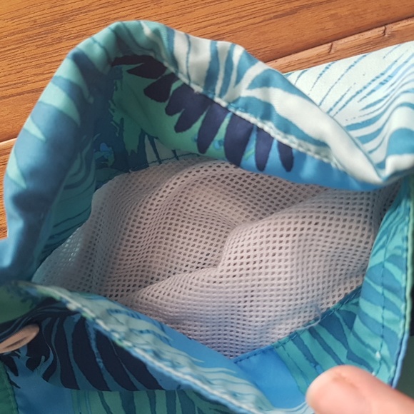 American Eagle Outfitters Men's Teal Palm Print Swim Board Shorts Size S - Picture 5 of 16